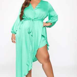 Green Maxi Dress Romper Size 1X